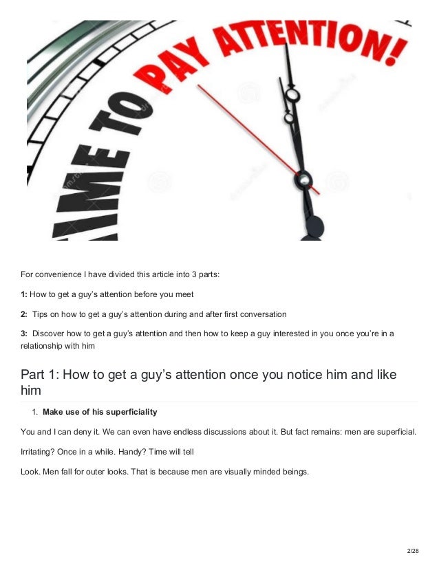 Attract His Attention