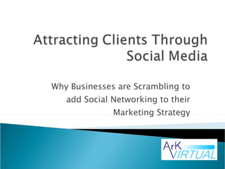 Why Businesses are Scrambling to add Social Networking to their Marketing Strategy 