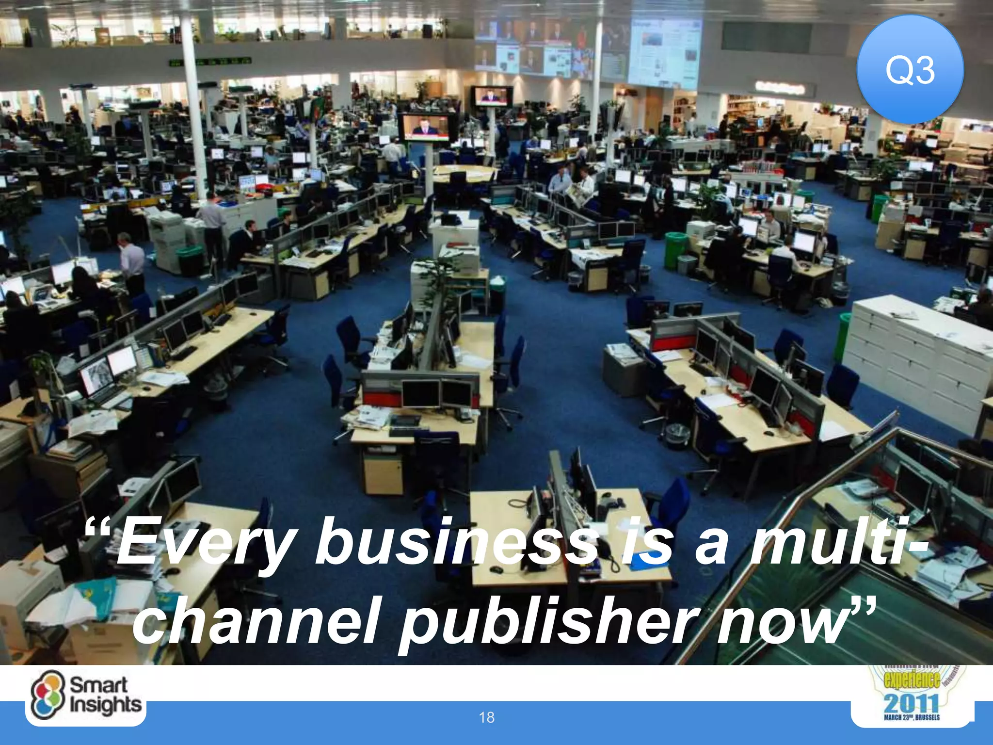 Q3




“Every business is a multi-
 channel publisher now”
            18
 