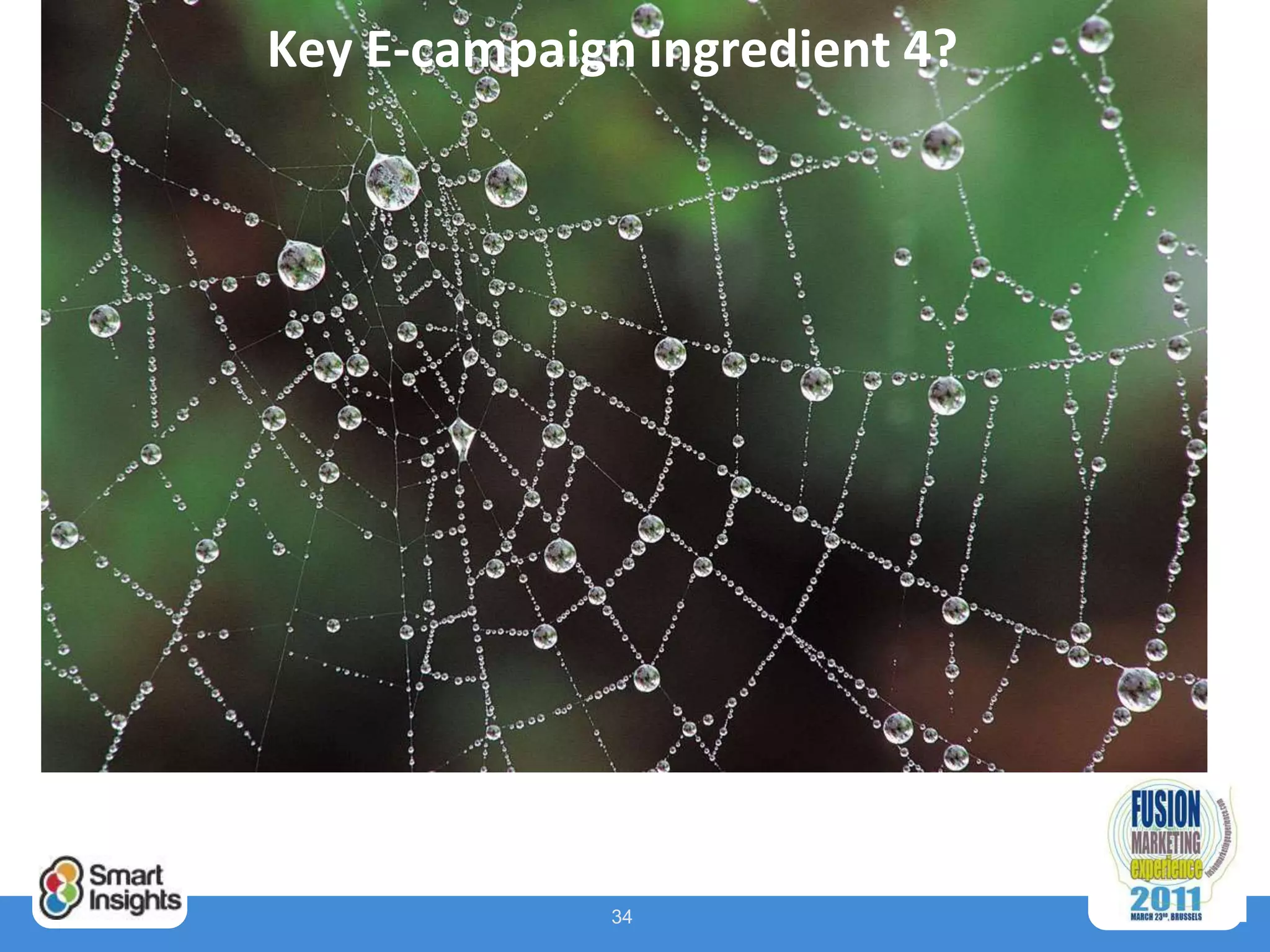 Key E-campaign ingredient 4?




             34
 