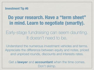 Do your research. Have a “term sheet”
in mind. Learn to negotiate (smartly).
Early-stage fundraising can seem daunting.
It...