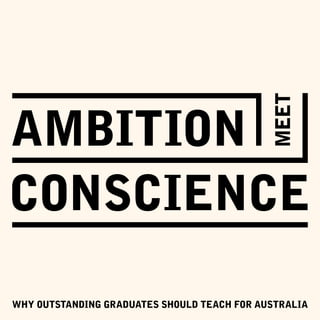 Why outstanding graduates should teach For australia
 