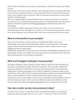 What does Pan Sexuality mean | PDF