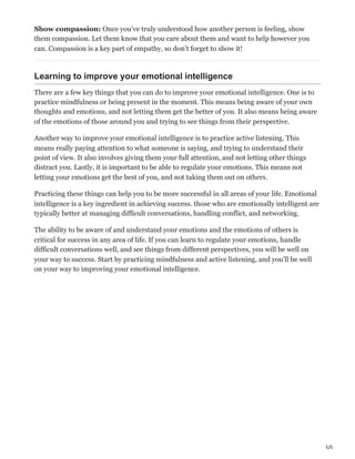 Do you know the Four Components of Emotional Intelligence | PDF