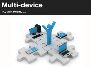 Multi-device
PC, Mac, Mobile, .....
 