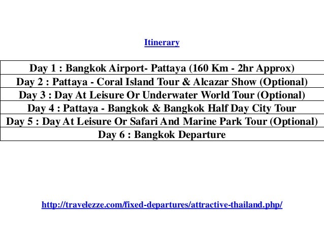 Itinerary Itinerary