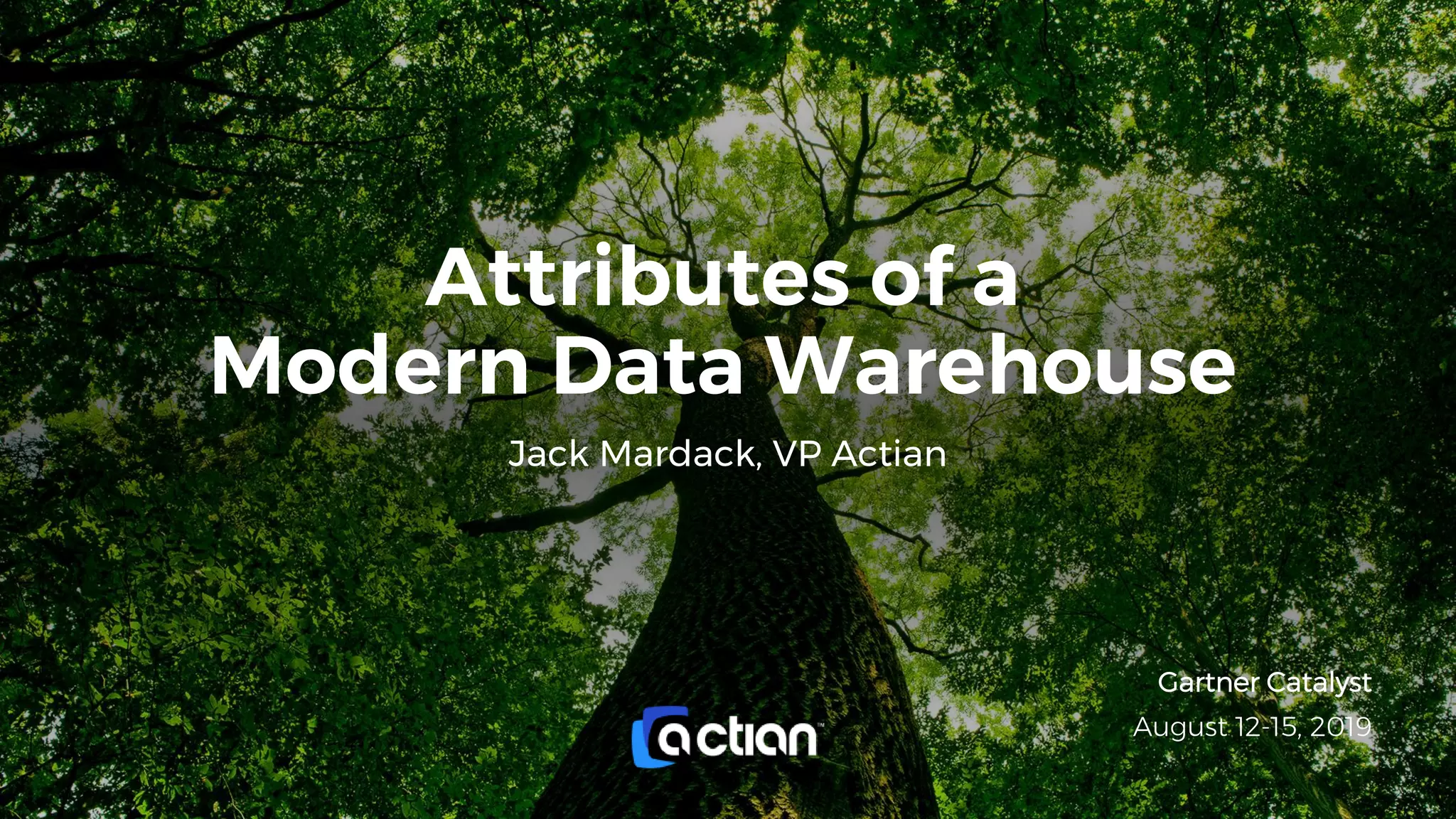 Attributes of a Modern Data Warehouse Gartner Catalyst PPT