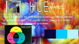 GROUP 06: ATTRIBUTES OF COLOUR: HUE, VALUE, SATURATION | PPT