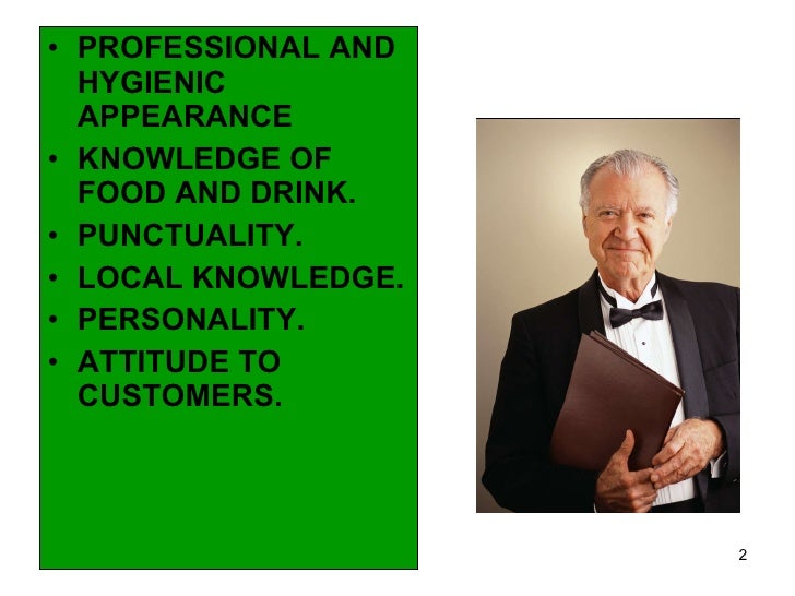Attributes Of Food And Beverage Service Personnel