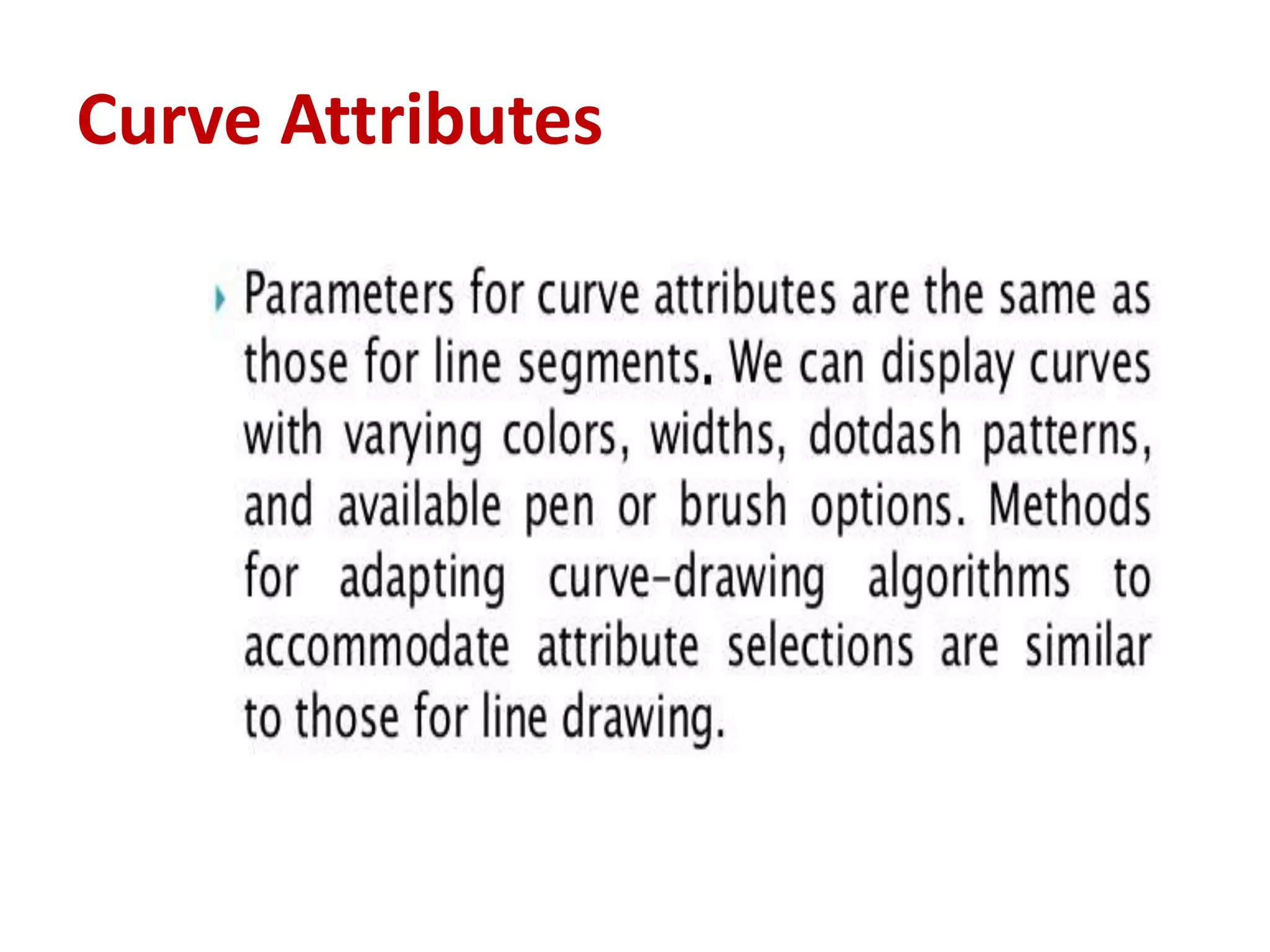 Curve Attributes 