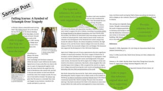 Links to pages
that reference
original ideas and
facts supporting
the work.
Links to pages
that help the
reader learn more
about the topic.
The hyperlink
references the author
and source of a work
with original ideas.
Provides
reference list in
a consistent
reference style
 