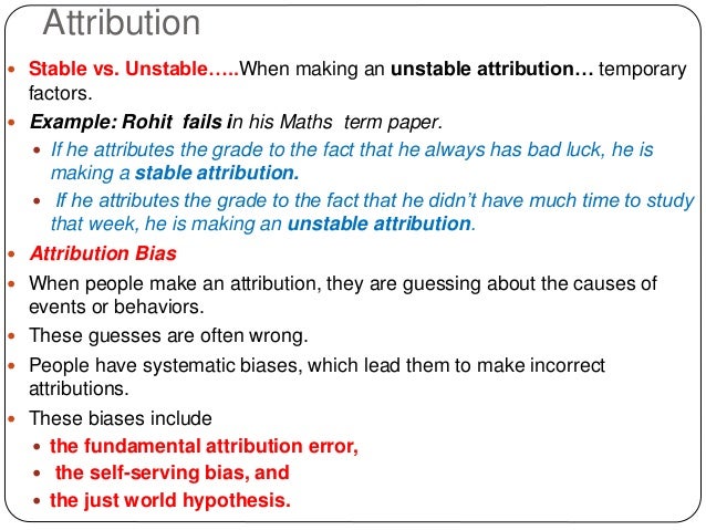 Attribution Attribution