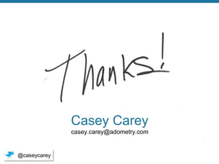 Casey Carey
casey.carey@adometry.com

@caseycarey
© 2014 Adometry, Inc. All rights reserved.

41

 