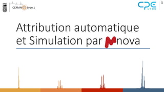 Attribution automatique
et Simulation par Mnova
1
 