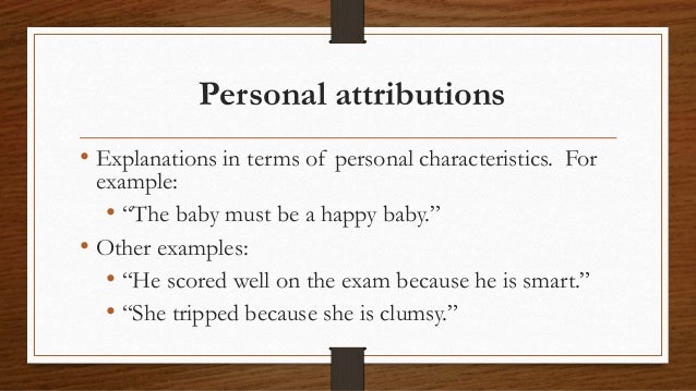 attribution theory final