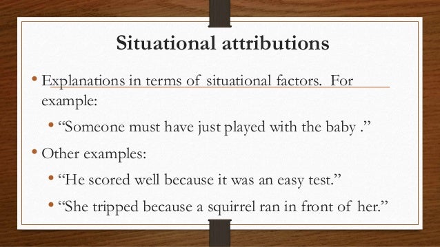 Attribution theory final