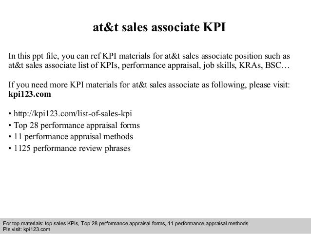 at amp t sales associate kpi at t sales associate