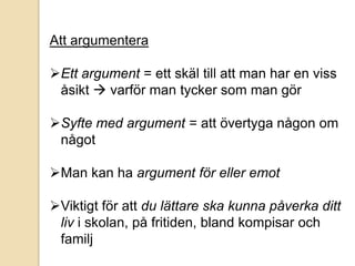 Att samtala och diskutera | PPTX