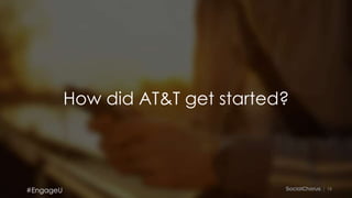 1616
How did AT&T get started?
#EngageU
 
