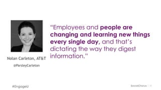 2525
Employee Advocacy Program Core Characteristics
Key Drivers
• It has to be fun
• Make it easy to implement
• Facilitate speed
• Keep it memorable
#EngageU
 