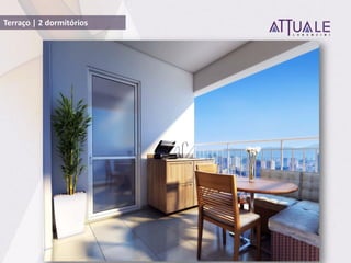 Terraço | 2 dormitórios
 