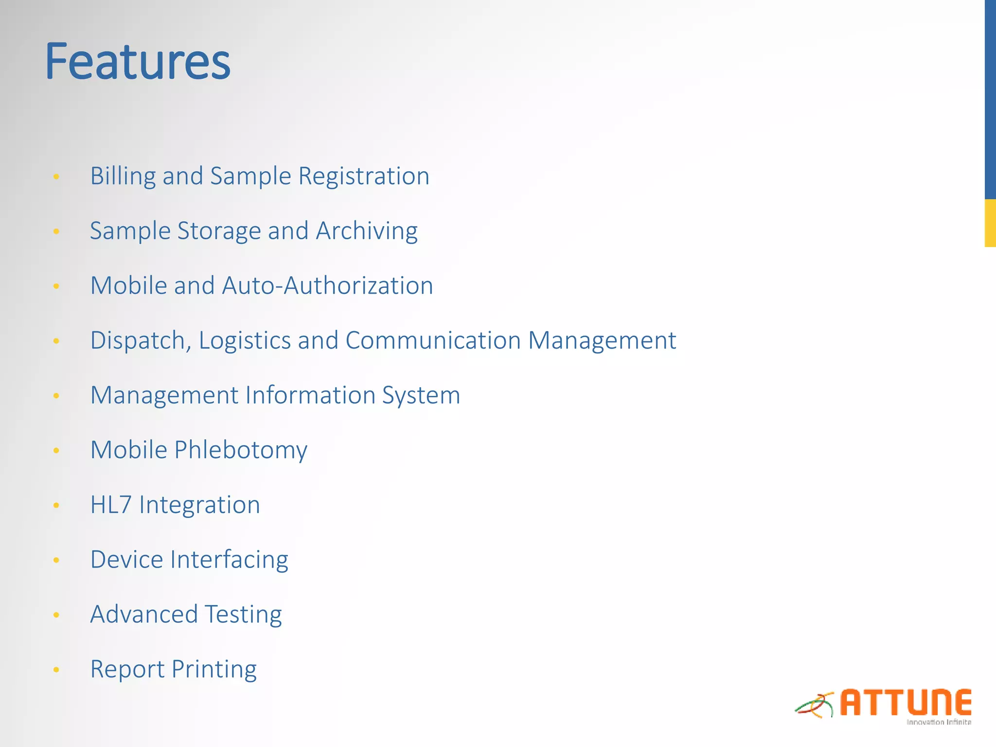 Attune Lab Information System | PPSX | Cloud Computing | Internet