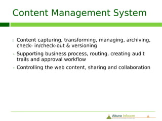 Our Achievements
6


Growth in terms of Employees from 8 to 55 employees in just 18 months of short duration



    60



    50



    40



    30
                                                                                                                                         No. Of employees

    20



    10



     0
                    June – 2010                   October – 2010            February – 2011                June – 2011
     April – 2010                 August – 2010                December – 2010              April – 2011                 August – 2011




         Continue ...
 