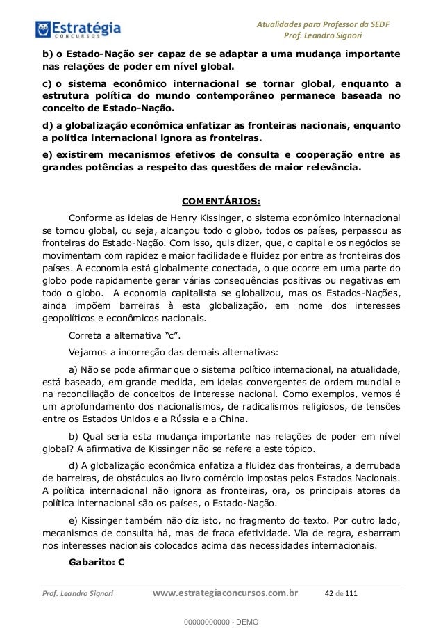 Curso de Atualidades para Concurso SEDF