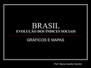 BRASIL
EVOLUÇÃO DOS ÍNDICES SOCIAIS
GRÁFICOS E MAPAS
Prof. Marco Aurélio Gondim
 
