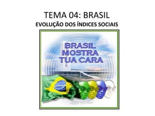 TEMA 04: BRASIL EVOLUÇÃO DOS ÍNDICES SOCIAIS 