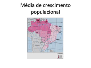 Média de crescimento populacional 