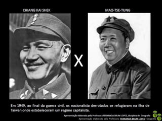 Apresentação elaborada pela Professora FERNANDA BRUM LOPES - Geografia
 