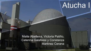 Atucha I
Maite Abelleira, Victoria Patiño,
Caterina Galafassi y Constanza
Martinez Cerana
 