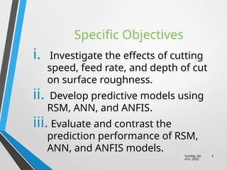 Optimization and Predictive Modeling of Surface Roughness in CNC ...