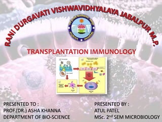 PRESENTED TO :
PROF.(DR.) ASHA KHANNA
DEPARTMENT OF BIO-SCIENCE
PRESENTED BY :
ATUL PATEL
MSc. 2nd SEM MICROBIOLOGY
 