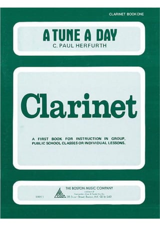 A tune a day for clarinet   book 1