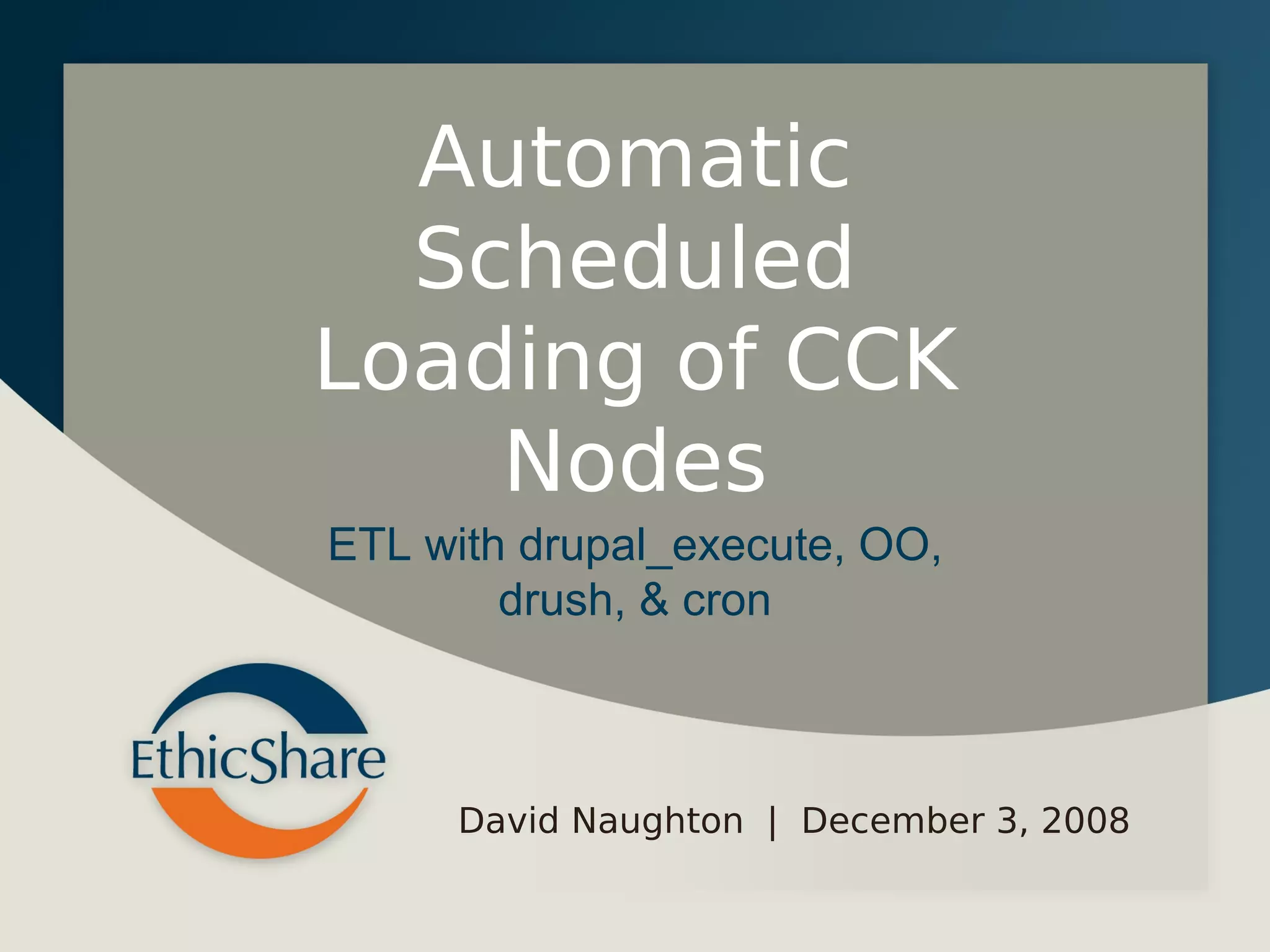 Auto-loading of Drupal CCK Nodes