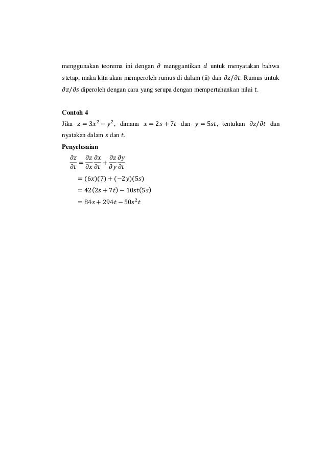 Aturan Rantai 2 Variable