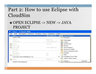 A tutorial on CloudSim | PDF