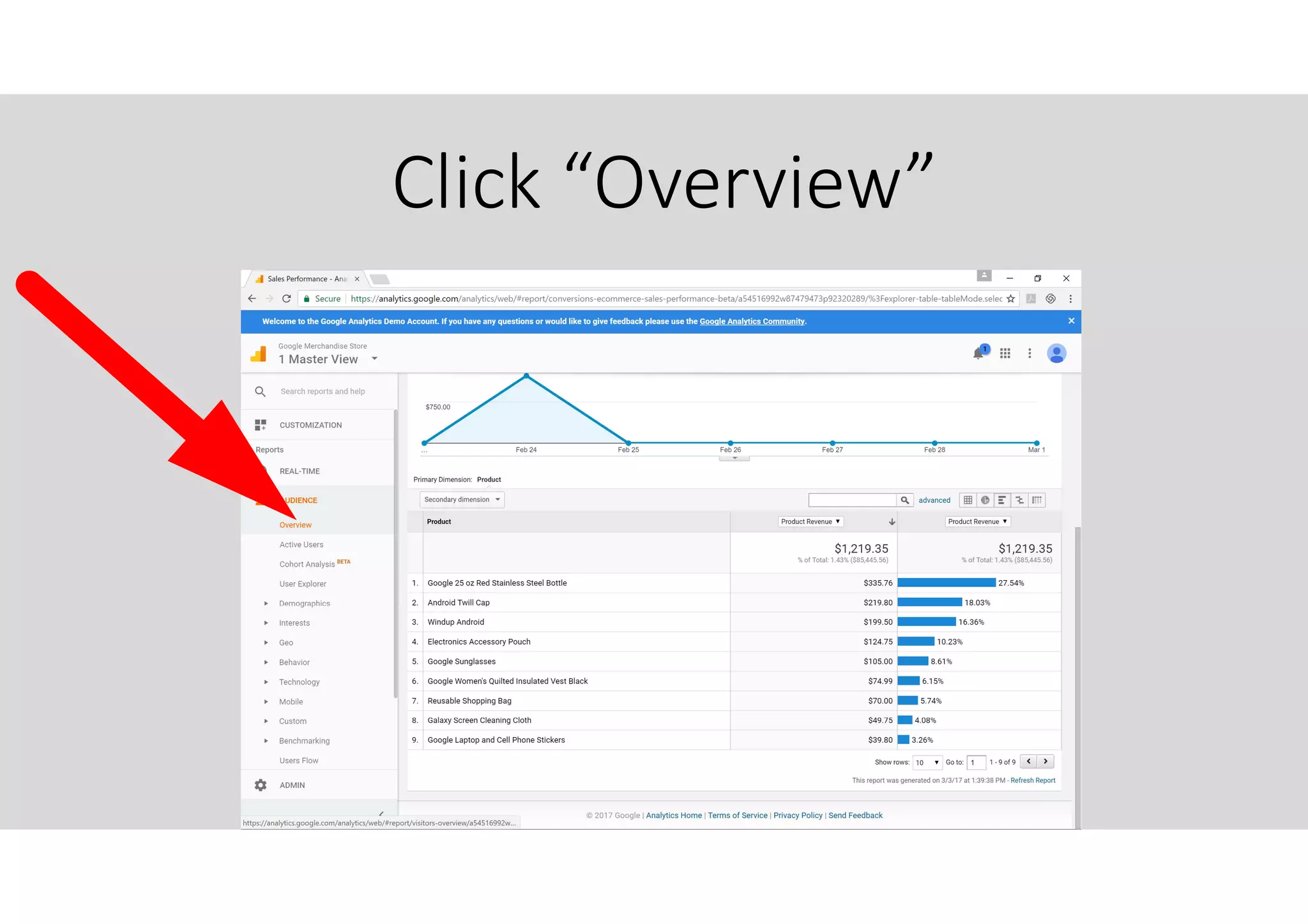 Click “Overview”
 