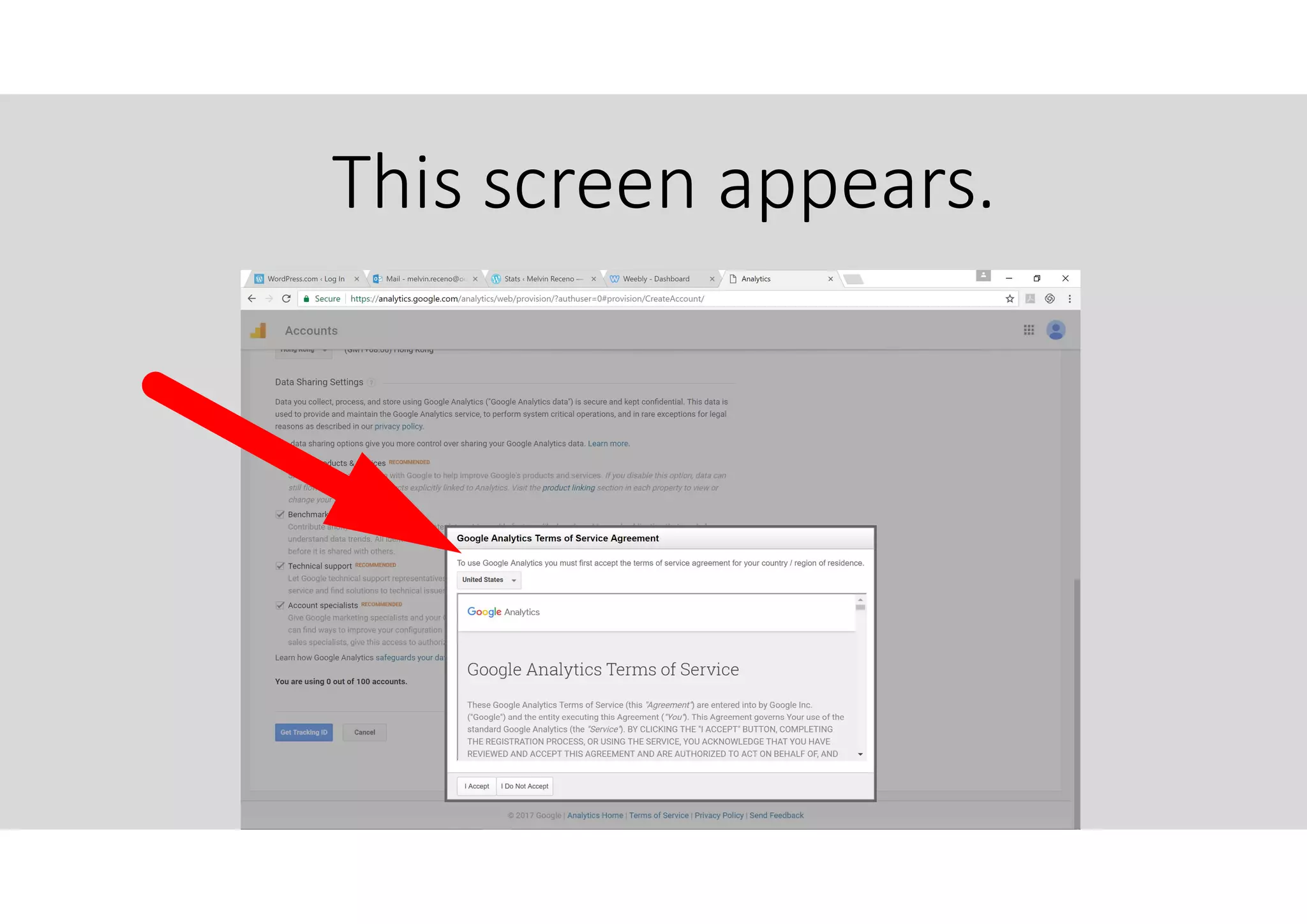 This screen appears.
 