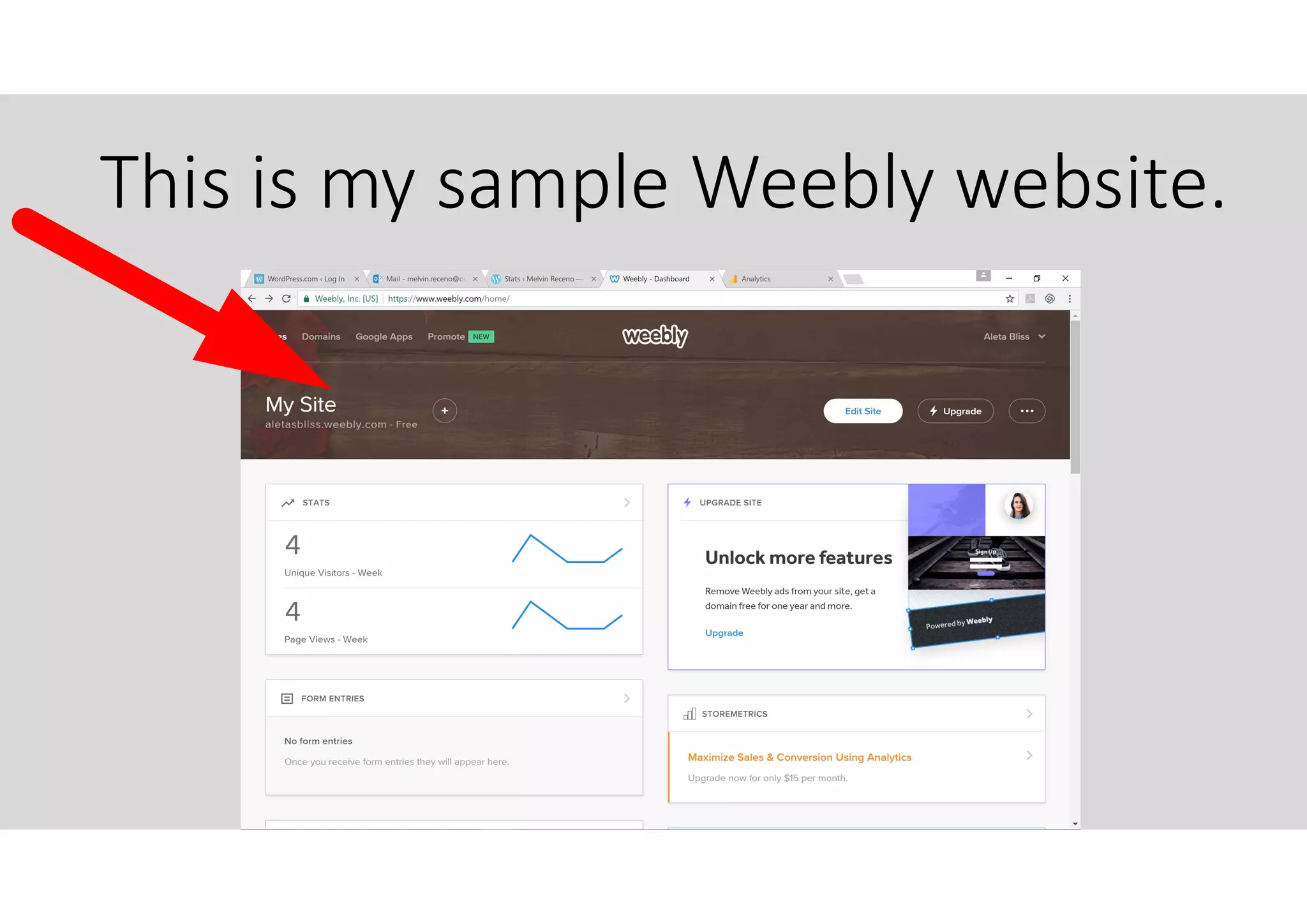 This is my sample Weebly website.
 