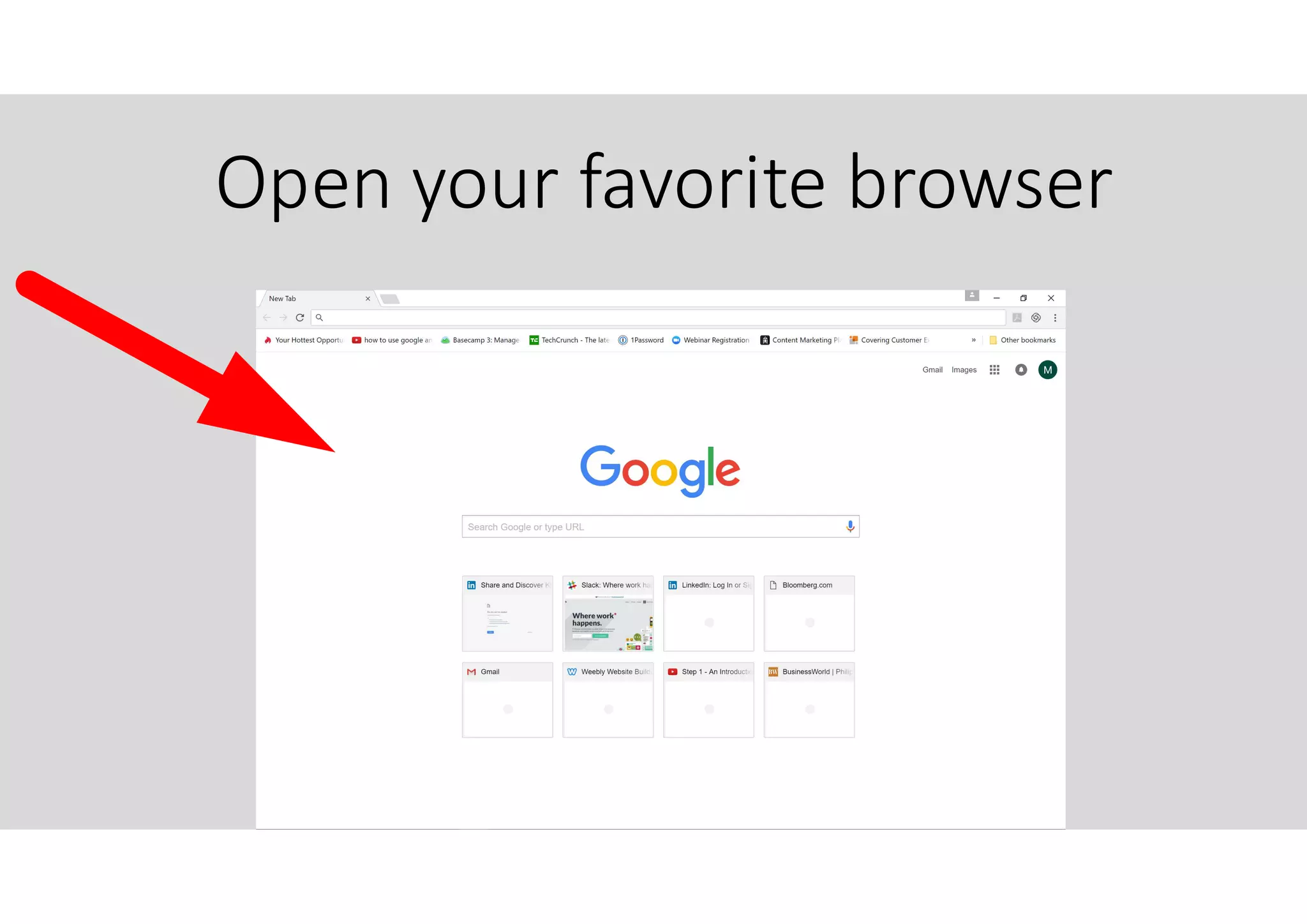 Open your favorite browser
 