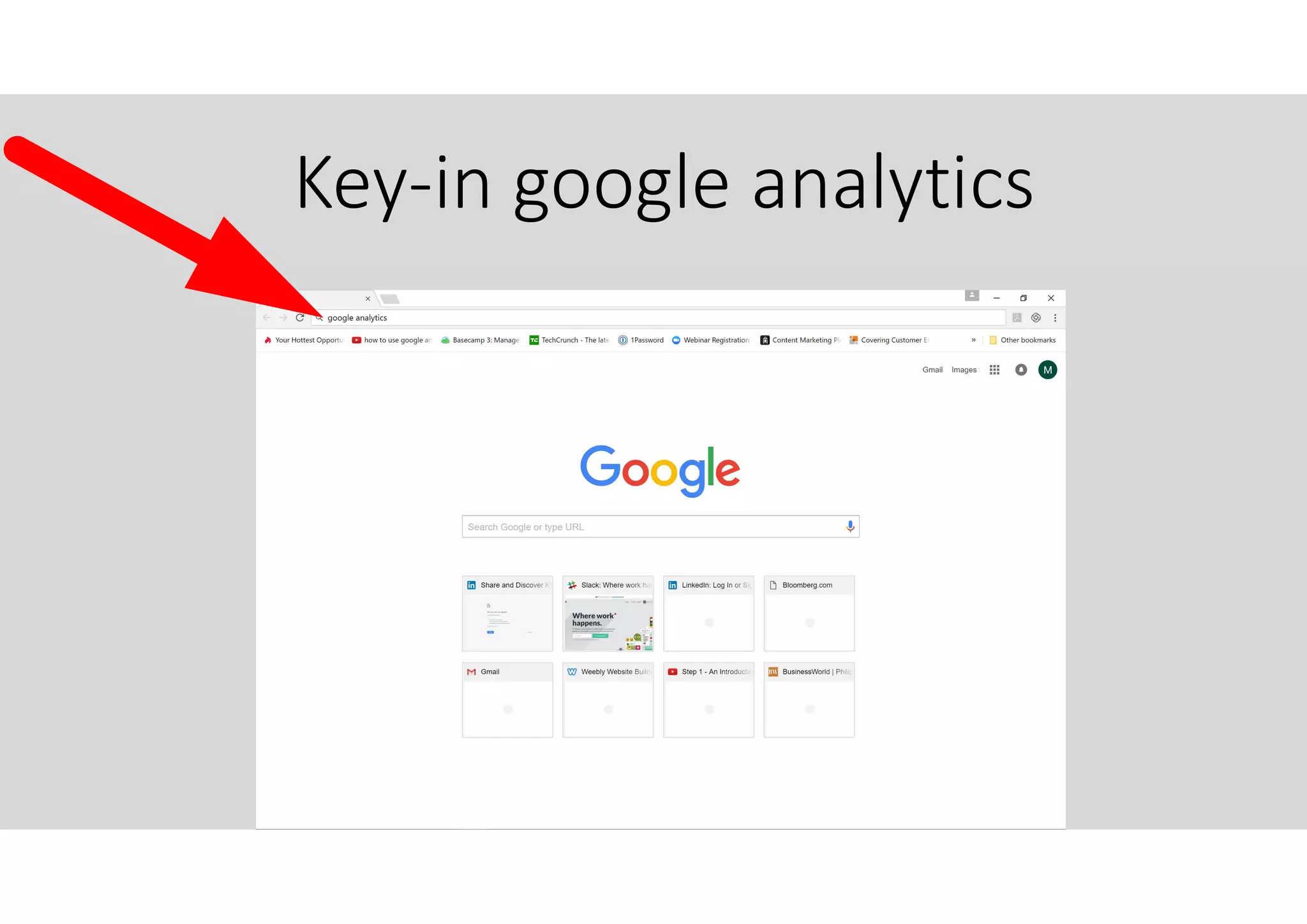 Key-in google analytics
 