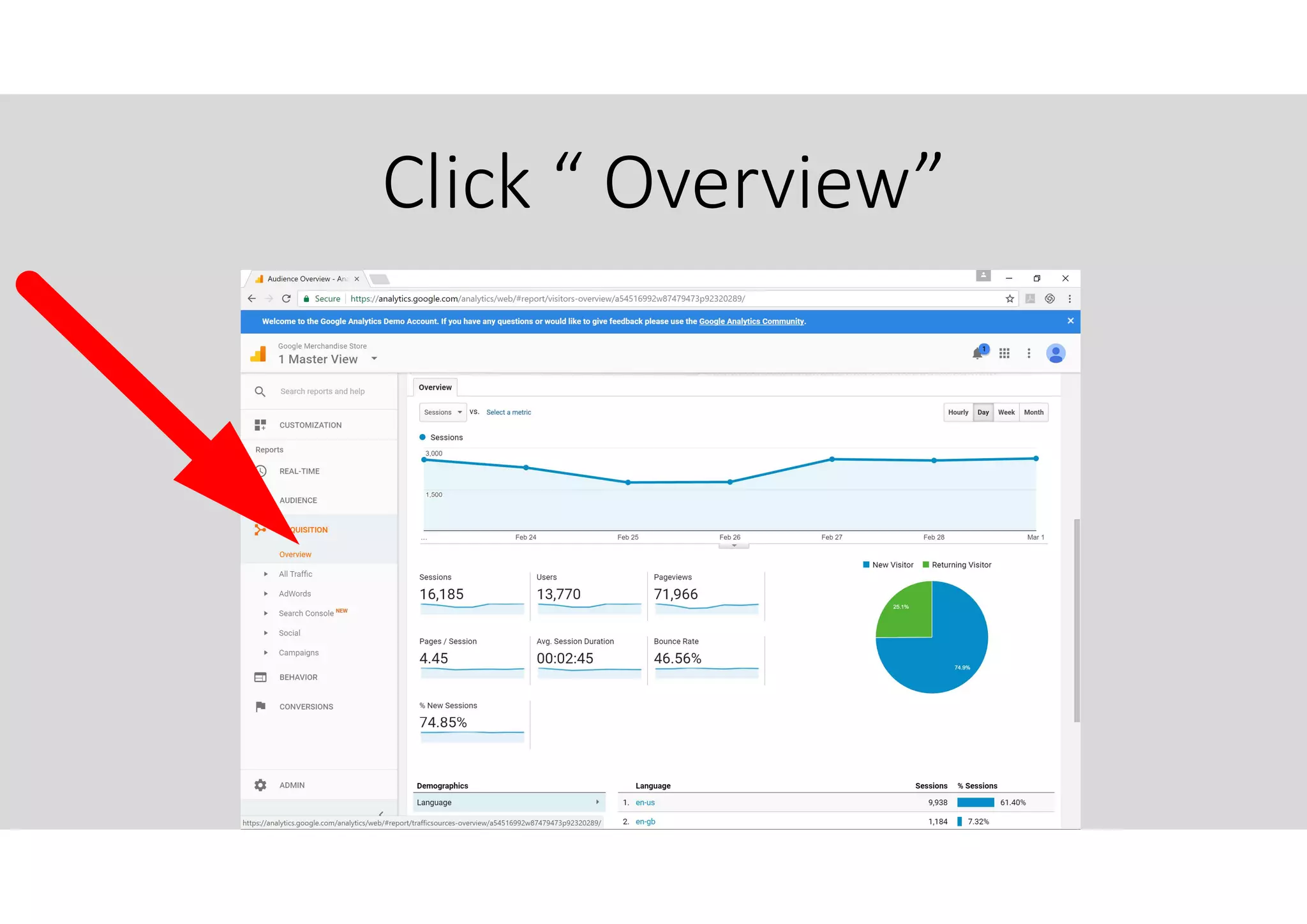 Click “ Overview”
 