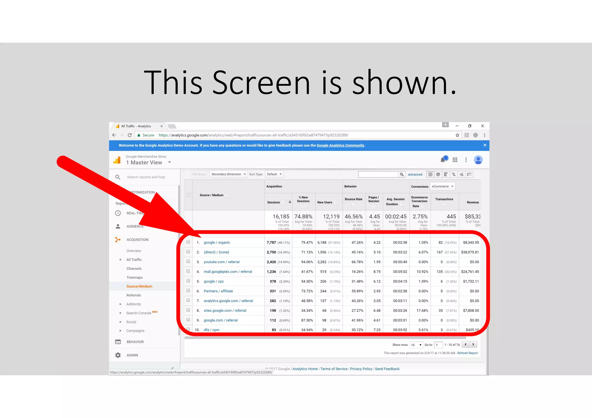 This Screen is shown.
 