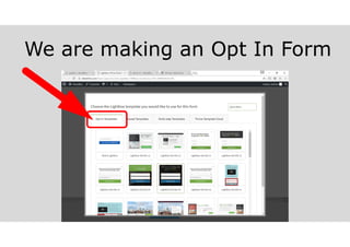 We are making an Opt In Form
melvinreceno.com_themagnificentpm
 