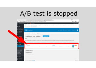 A/B test is stopped
melvinreceno.com_themagnificentpm
 