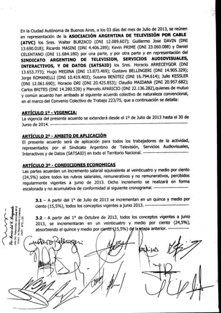 Acuerdo SATSAID-ATVC 8/7/2013