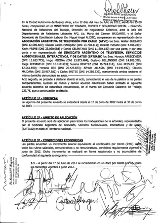 Acuerdo SATSAID-ATVC 12/7/2012